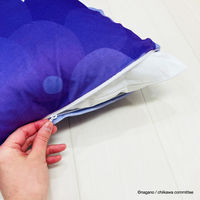 MORIPiLO ちいかわ クッションカバー (モモンガ ぶどう パープル) 45x45cm グッズ 可愛い 柔らかめ 背もたれクッション カバー おしゃれ