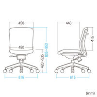 サンワサプライ オフィスチェア ブルー SNC-080KBL 1脚（直送品）