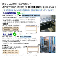 【車上渡し】山金工業 ワークテーブル500 中量作業台 耐荷重500kg 固定式半面棚付 メラミン天板 SJM-960TS1-MI 1台（直送品）