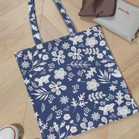 プリントレッスントートバッグ ネイビー studio CLIP