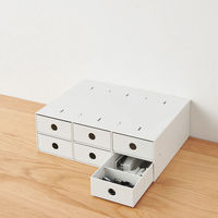 無印良品 ポリプロピレン小物収納ボックス6段 A4タテ ホワイトグレー 約幅11×奥行24.5×高さ32cm 良品計画（わけあり品）