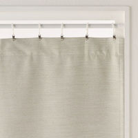 無印良品 防炎 遮光性 二重織りノンプリーツカーテン 幅100×丈178cm用 アイボリー 良品計画（わけあり品）