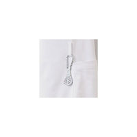 【再検品商品】住商モンブラン ローラアシュレイ ナースジャケット レディス 半袖 オフホワイト×アメリブルー 3L LW801-13　白衣（わけあり品）