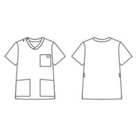 【再検品商品】MONTBLANC（モンブラン） スクラブ 兼用 半袖 ミストブルー SS MS005-21 1枚（わけあり品）