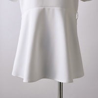 【再検品商品】住商モンブラン ナースジャケット オフW/アメリP LL LW602-12 1枚　スクラブ（わけあり品）