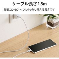 USBケーブル タイプC (A-C) 1.5m すきまに　持ち運びに  極細 ホワイトフェイス MPA-ACX15WF エレコム 1個