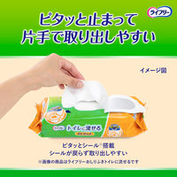 【おしりふき】【大人用/流せない】ライフリー　らくらくおしりふき　やわらか厚手　1セット(72枚入×6パック)　ユニ・チャーム
