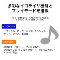 グリーンハウス MP3プレイヤー KANA UBS(16GB)ブラック GH-KANAUBS16-BK 1個