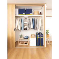 東和産業 収納袋 コンパクト 優収納アルファ 棚上用 羽毛布団 布団 ネイビ- 299557 1個（直送品）