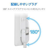 延長コード 電源タップ コンセント×2 USB-A×3 1.5m ほこり防止 白 MOT-U10-2315WH エレコム 1個
