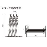 【組立設置込】コクヨ カーム フラップテーブル 棚なし 幕板なし 幅1800×奥行450×高さ720mmホワイト/ブラック 1台（直送品）