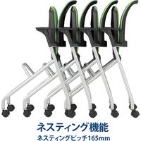 藤沢工業 TOKIO MCNシリーズ ミーティングチェア MCN-3 4脚セット グリーン 1セット（4脚入）（取寄品）