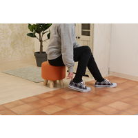 不二貿易 ミニファブリックスツール ラウンド オレンジ 16443 1脚（直送品）