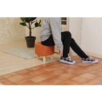 不二貿易 ミニファブリックスツール スクエア オレンジ 16447 1脚（直送品）