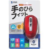ワイヤレスマウス　無線　Bluetooth　静音　5ボタン　中型サイズ　ブルーLED　MA-BTBL162R　サンワサプライ　1個