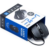 有線マウス　5ボタン　中型サイズ　レーザー　MA-LS173BK　サンワサプライ　1個（直送品）