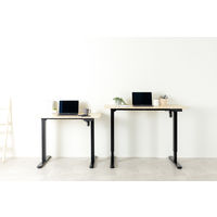 【軒先渡し】アスカ電動昇降デスク メモリー付 1200mm 黒×木目EDK12BK1台（直送品）