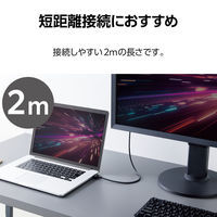 エレコム HDMI2.1ケーブル/スリム/2.0m/ブラック ECDH-HD21ES20BK 1個（直送品）