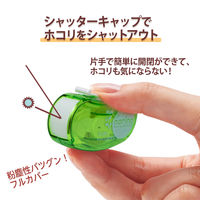 プラス テープのり 使い切り norino beans（ノリノビーンズ）キレイにはがせる 10m クリアライトグリーン 2個 54418