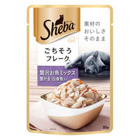 シーバ リッチ ごちそうフレーク 贅沢お魚ミックス 蟹かま・白身魚 35g 12袋 キャットフード 猫 ウェット パウチ