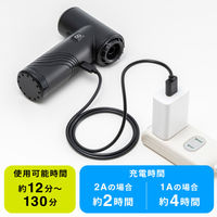 電動エアダスター コンパクト 逆さ噴射 風力3段階調整 CD-ADE5BK 1個 サンワサプライ（直送品）