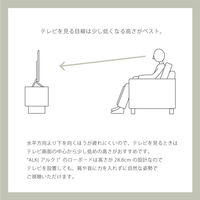 朝日木材加工 大型ローボード アルク 幅1760×奥行390×高さ288mm ナチュラル ALK-3018AV 1台（直送品）