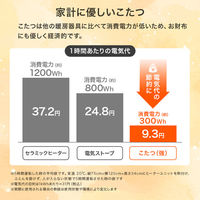 萩原 布団レスコタツ リヒト120WN 1台（直送品）