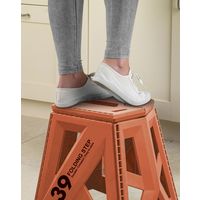 トレードワンセノ・ビー ソリッドLG 高さ39cm 折り畳み踏み台 耐荷重100kgオレンジ 307711個