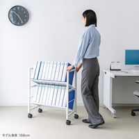 サンワサプライ 高耐荷重ワゴン 2段 ホワイト WG-207 1個（直送品）