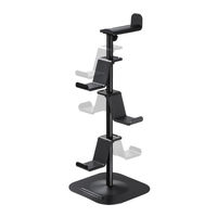 サンワサプライ ゲームコントローラースタンド(ヘッドホンホルダー付・ブラック) JY-STN1BK 1個