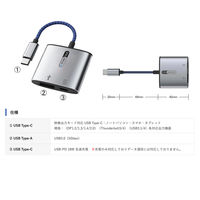 USB Type-C オーディオ変換 PD18W給電 3.5mm イヤホンジャック 変換アダプタ USBハブ ドック 1個