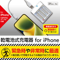 エアージェイ 乾電池式充電器(単3アルカリ乾電池、ライトニングケーブル付) BJ-EMUSB1A WH 1台