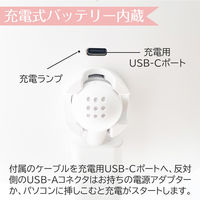 エアージェイ スマホスタンド&小物トレー付きLED女優ミラー SL-MRS2 WH 1台