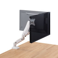 モニターアーム シングルアーム 17インチ～32インチ対応 耐荷重:9kg ガス式 VESA規格対応 ホワイト 1個 エレコム（直送品）