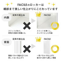 ネットフォース FACILE 5人用 パーソナルスリムロッカー ブラック ブラック FAC-S5P-AW 1台（直送品）