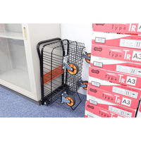 ファミリー・ライフ 折りたたみ式バスケット台車 深型 専用カバー付き 04194 1個