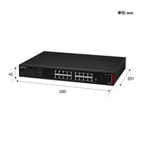 バッファロー 法人向け レイヤー2 Giga アンマネージPoEスイッチ BS-GU2216P 1個