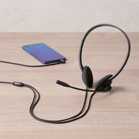 エレコム ヘッドセット 子供用 小学生 回転式マイクアーム 3.5φ4極 両耳 ブラック HS-KD03TBK 1個