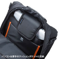 ビジネスバッグ 15.6インチワイド 3WAY ブラック 縦型 通勤用 BAG-3WAY23BK 1個