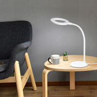 大河商事 ＬＥＤリング型卓上ライト　タッチ無段階調光　広範囲可動　オンライン会議動画撮影 wasser71-WH 1台（直送品）