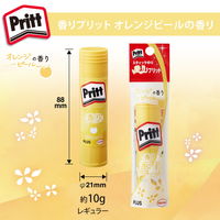 プラス スティックのり 香りプリット レギュラーサイズ 約10g オレンジピール 29774 1セット(5本)