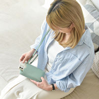 大河商事 スマホポーチ ミニマルチショルダー お財布ポシェット おしゃれ スモーキーブルー bon015-SBL 1個（直送品）