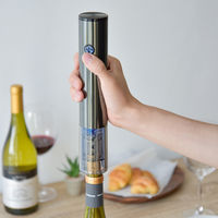 大河商事 充電式電動ワインオープナー フィルカッター・ポワラー・キーパー・台座4点セット wineopener001 1台（直送品）