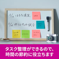 スリーエム(3M) ポストイット ふせん 付箋 強粘着 ノート 75mm×75mm マルチカラー8 1ケース（4冊入） 654SS-MC-8