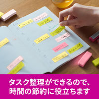 スリーエム(3M) ポストイット ふせん 付箋 強粘着 見出し 50mm×15mm マルチカラー4 1箱（32冊入） 7001SS-MC-4N