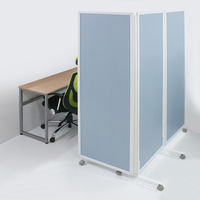 トーカイスクリーン 折りたたみ3連スクリーン 幅2784×奥行476×高さ1803mm ブルー SAN-1827 ブルー 1台（取寄品）