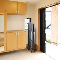 サンワサプライ 折りたたみカート 3段式 幅800×奥行500×高さ1035mm グレー×シルバー CART-FA1GY 1台（直送品）