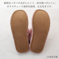 ストロング もこもこ パインボアスリッパ Lサイズ グレー 1足 62-3-138（直送品）