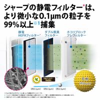 シャープ（SHARP） プラズマクラスター 加湿空気清浄機 最大34畳用（空気清浄）KIRX75W KIRX75W 1台