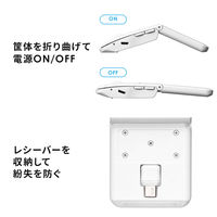 サンワサプライ ダイレクト:静音Type-Cワイヤレス IR LEDマウス(5ボタン・薄型) 400-MAWC1215W 1個（直送品）